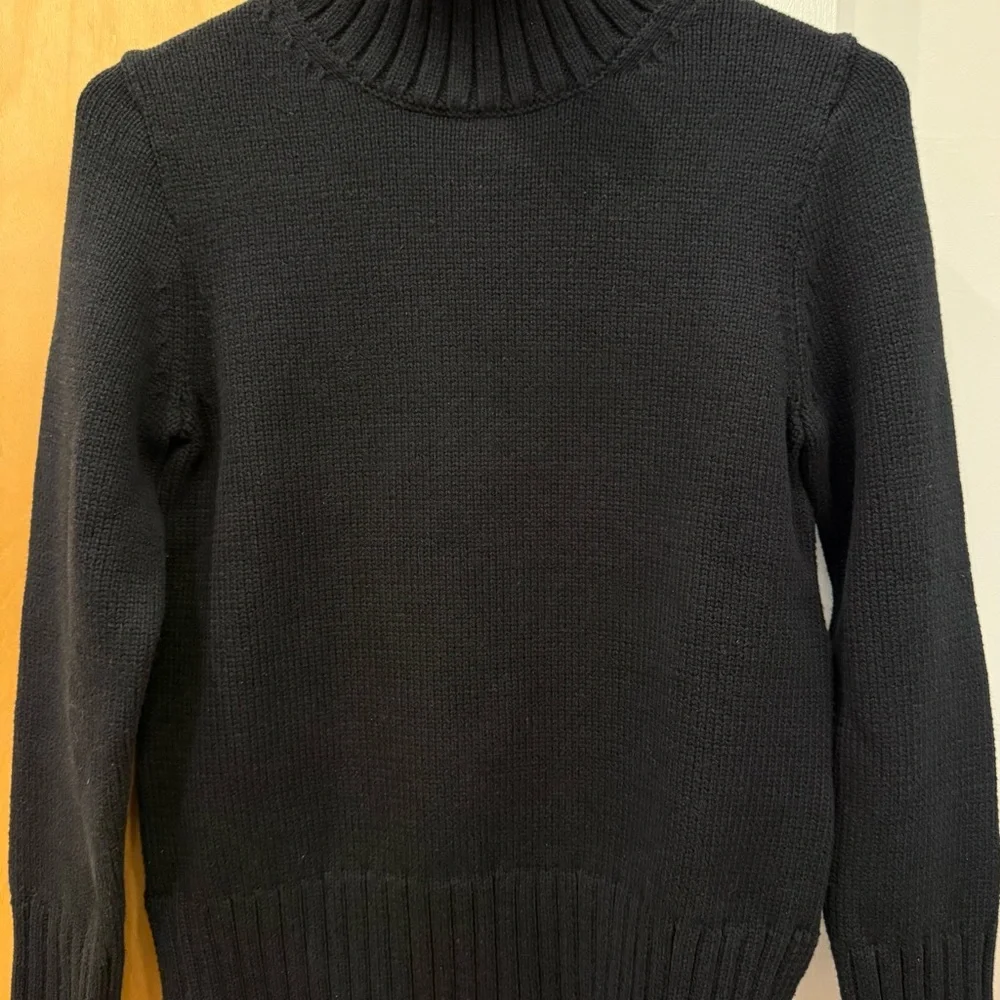 J.CREW COTTON BLACK TURTLENECK SWEATER - Picture 2 of 10